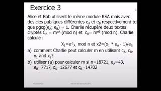 TD2 Cryptographie asymetrique [upl. by Aisnetroh]