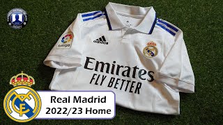 Real Madrid 202223 home jersey unboxing Fofoshop [upl. by Ymma74]