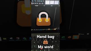 Hand bag 👜 in ms Word shortcutkeys shorts [upl. by Anais]