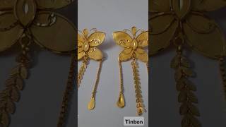 Gold Plated earrings ✨️tinbon [upl. by Eirised796]