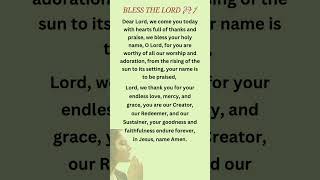 A prayer of worship and praise pt1 prayer worshipprayer praiseworship shorts [upl. by Odnalo]