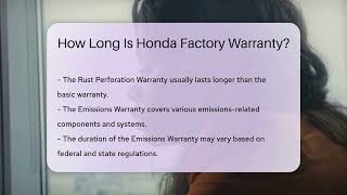 How Long Is Honda Factory Warranty  CountyOfficeorg [upl. by Myo]