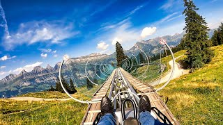 Floomzer Rodelbahn  Onride POV  Bergbahnen Flumserberg  Alpine Coaster [upl. by Lletram925]