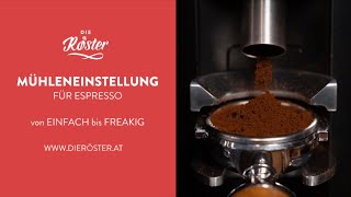 Mahlgrad bzw Mühleneinstellung für Espresso [upl. by Vacla]