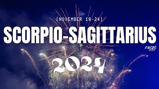 SCORPIO SAGITTARIUS CUSP ✨ Powerful Guided Beginnings ✨ YOUR 2024 Tarot Reading [upl. by Renelle]