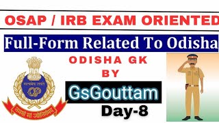 odishagk day8 osap irb odisha police importantquestions facts motivation [upl. by Yelrahc]