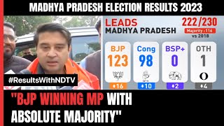 Madhya Pradesh Election Results 2023  quotPeoples Blessings With BJPquot Jyotiraditya Scindia [upl. by Zzaj]