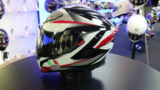 AGV K5S Plasma Helmet WhiteBlackRed [upl. by Orren274]