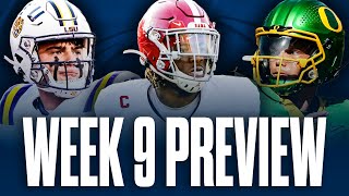 CFB Week 9 Preview  Texas AampM vs LSU Missouri vs Alabama Oregon vs Illinois Notre Dame vs Navy [upl. by Dianuj]