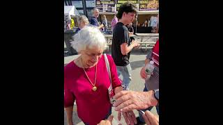 Oktoberfest spooned busking getspooned spoonman statefair musicalspoons fair festival music [upl. by Tisman688]