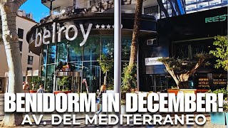 Benidorm Av Del Mediterraneo in December  How busy is it [upl. by Inek269]