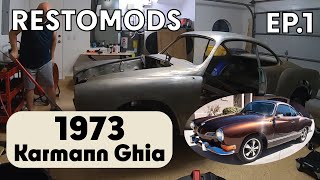 1973 Karmann Ghia Restoration  Episode 1  RESTOMODS GARAGE [upl. by Nuj]