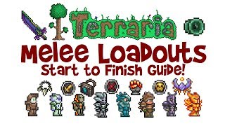 Best Terraria Melee Loadout Guide Class Weapons Armor amp Accessories 124 amp 13 [upl. by Erimahs]