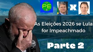 As Eleições 2026 se Lula sofrer o impeachment Parte 2  Tarcísio X Haddad [upl. by Ttennaj]