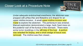 ICD10PCS Understanding Procedure Notes [upl. by Etz]