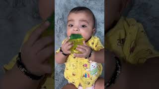 Teether for 5 months old baby  teether  How to use  malvika teethers 5monthsbaby [upl. by Nelo762]