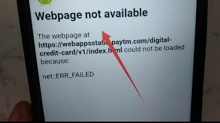 How to fix Webpage not available problem solve in Paytm  Paytm Webpage not available [upl. by Atirabrab]