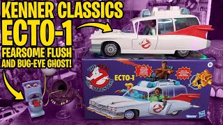 Real Ghostbusters Kenner Classics ECTO1 FEARSOME FLUSH and BUGEYE GHOST REVIEW [upl. by Rugg141]