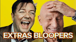 Extras Bloopers  Ricky Gervais amp Patrick Stewart [upl. by Ellga]