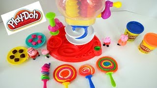 George y la Familia de Peppa Pig divirtiéndose con la Fábrica de Golosinas Play Doh TotoyKids [upl. by Atalie]