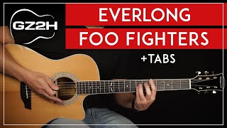 Everlong Acoustic Guitar Tutorial Foo Fighters Guitar Lesson Chords  Strumming [upl. by Bubb]