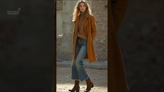 2024 Autumn fall street fashions  suede jacket amp flared jeans styles outfits [upl. by Col]