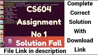 CS604 Assignment No 1 Solution Fall 2022 With File Download Link cs604 assignment 1 solution 2022 [upl. by Lula]