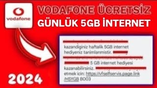 VODAFONE BEDAVA 5GB İNTERNET 2024  YENİ KAMPANYA bedava internet vodafone 2024 [upl. by Romalda]