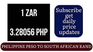 Philippine Peso to South African Rand Currency Exchange Rates Today 16 December 2024 [upl. by Susanna]