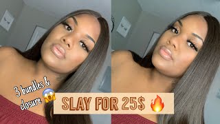 Baddie on a budget Organique Mastermix  Yaki straight hair [upl. by Carri]