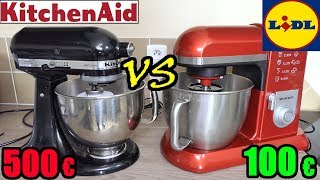 LIDL vs KITCHENAID robot de cuisine pâtissier SILVERCREST Artisan [upl. by Nyssa]