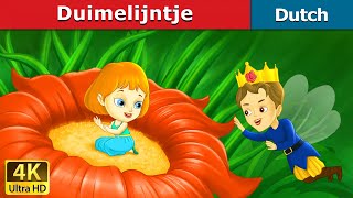 Duimelijntje  Thumbelina in Dutch  4K UHD  Dutch Fairy Tales [upl. by Haywood]