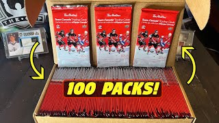 REDEMPTION HUNT BEGINS 100 PACKS of 202324 Upper Deck Tim Hortons Hockey Cards  part 1 [upl. by Buford]