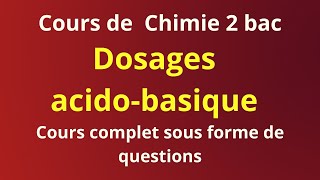 Dosages acidobasiques  cours sous forme de questions [upl. by Mensch]