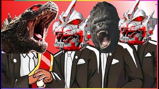 Godzilla VS Mechagodzilla VS King Kong  Coffin Dance X Baby Shark COVER [upl. by Center225]