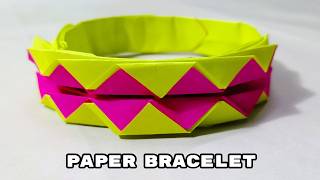 Easy Paper Bracelet  DIY Paper Bracelets  Friendship Bracelets  Friendship Band  Paper Crafts [upl. by Sedecram]