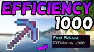 How to get a pickaxe  efficiency 1000 in minecraft  Tlauncher [upl. by Esinev814]