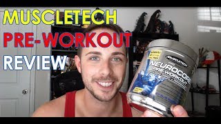 MuscleTech NeuroCore Explosive Pre Workout Blue Raspberry Review [upl. by Lleda]