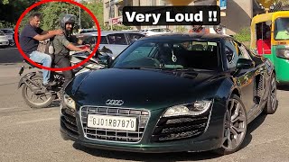 Loudest Audi R8 V10 Of India Equipped with Capristo Exhaust capristoitalia  Flyby  Acceleration [upl. by Inad]