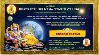 EKADASI Vratham Sankalpam June 13th 2023 [upl. by Ahtibat]