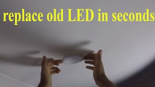 how to replace LED recessed downlights  remove and install downlight [upl. by Heiskell125]