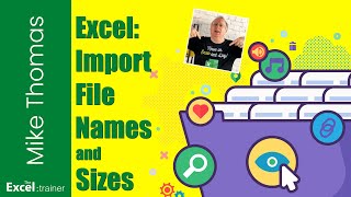 Excel Import File Names Sizes and other Attributes No Coding Required [upl. by Ahseei]