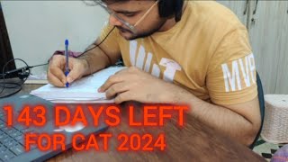 CAT  July Schedule  143 days left vlog crackcat motivation [upl. by Kirad]