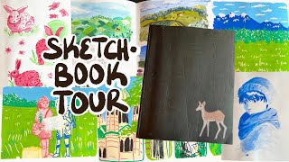 full sketchbook tour  strathmore mixed media sketchbook [upl. by Felice]