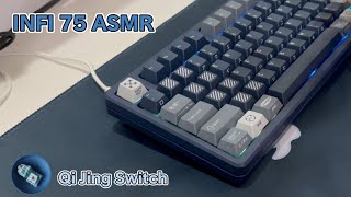 Stock Infiverse Infi 75 ASMR  Gasket 75 Keyboard  QI Jing Linear switches  Typing only [upl. by Agnella]