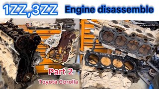 part23ZZFE 16L Engine Disassembly Of Toyota Corolla [upl. by Chadburn]