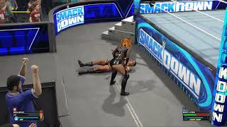 Becky Lynch face Rhea Ripley on Smackdown 2024 after Winning Elimination Chamber 2k23 [upl. by Ayana]