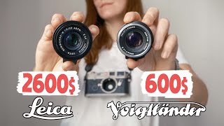 IS LEICA GLASS WORTH THE MONEY Leica Summicron 35mm F2 vs Voigtländer Nokton 35mm F14 [upl. by Eelsnia]