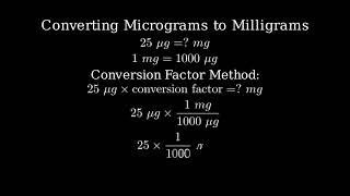 How to convert 25 micrograms mcg to milligrams [upl. by Sonaj]