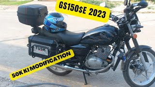 Suzuki gs 150 Se 2023 model with touring modifications 🤩 50 HAZAAR KI [upl. by Ennahtur]